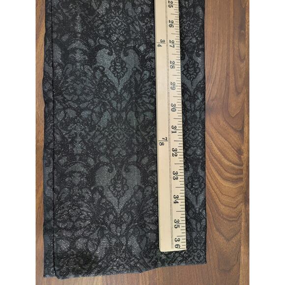 NWT Worthington Black Lace look Metallic thread Slim Fit Ankle Pants Sz 10 #477 - Picture 4 of 12